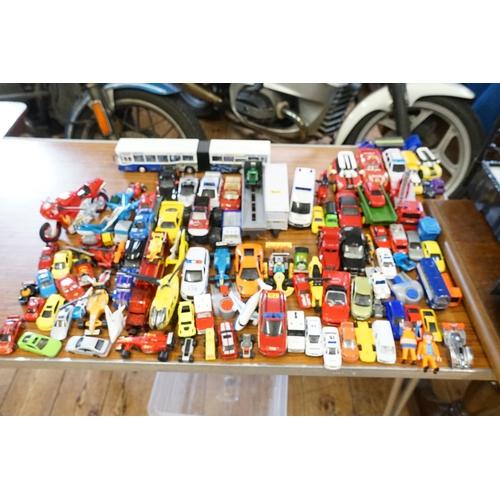 138 - A Collection of Diescast models to include Hot Wheels, isney, Maisto, etc. (Approx 50+).