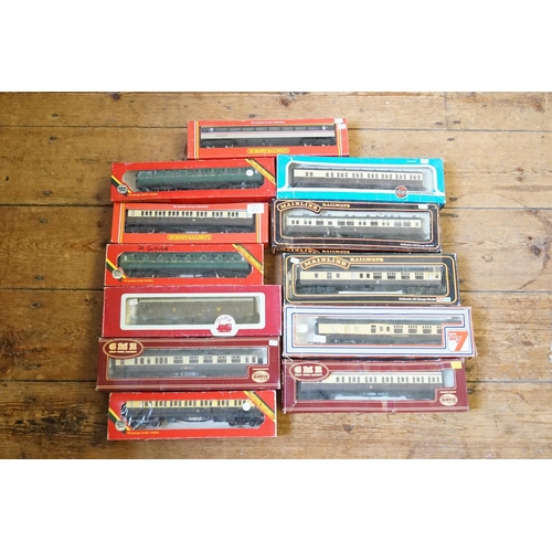 235 - A Box of 12 x Boxed Model Railway Coaches to include Lima, Hornby, Mainline, etc.