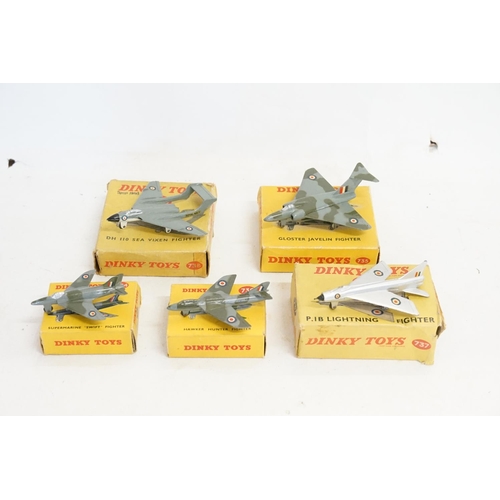 80 - Five 1950s to 1960s Boxed Dinky Planes to include 734 