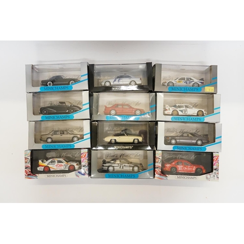 152 - A Collection 12 x Minichamps 1/43rd Scale Mercedes-Benz models, All Mint & Boxed.