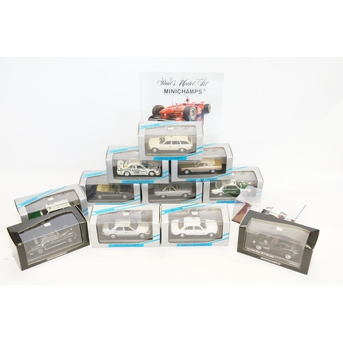 153 - A Collection 12 x Minichamps 1/43rd Scale Mercedes-Benz models, All Mint & Boxed, along with a 1998 ... 