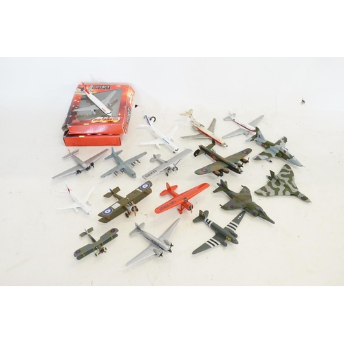 160 - A Tray of Diecast Planes including Majorette, Schabak, Corgi, etc.