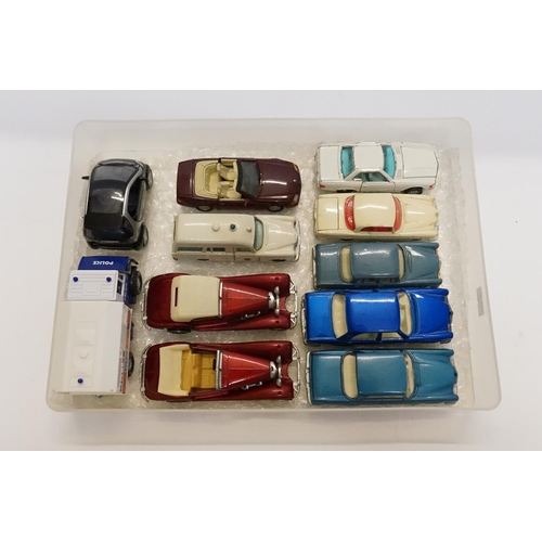 67 - A Tray of Unboxed Mercedes-Benz models to include a French Dinky Mercedes 300SE, a Dinky 250SE, a Co... 