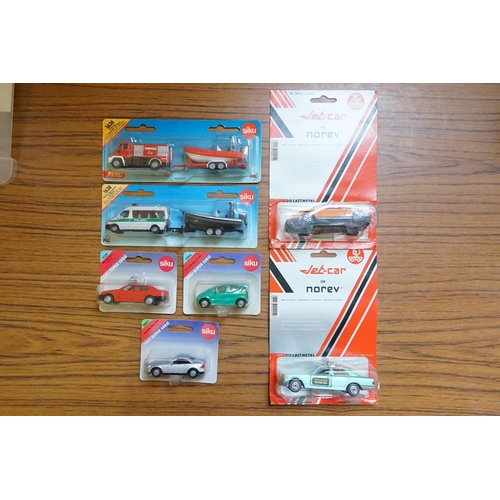 157 - 5 x Blister Pack Mercedes-Benz models by SIKU along with 2 Blister Pack Norev Mercedes-Benz models.