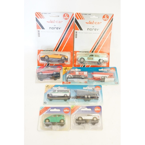 157 - 5 x Blister Pack Mercedes-Benz models by SIKU along with 2 Blister Pack Norev Mercedes-Benz models.