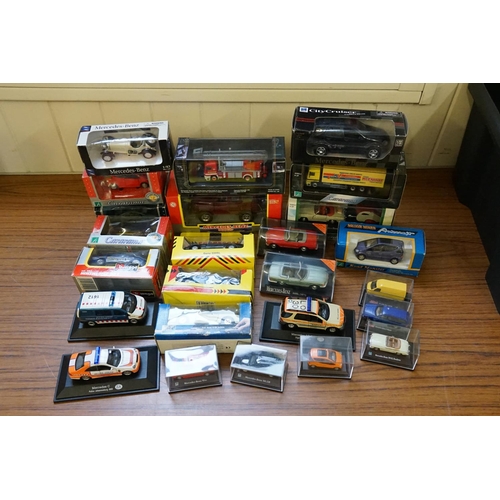 168 - A Box of Mercedes-Benz Boxed models to include Schuco, Herpa, New Ray, Burago, Cararama, etc. (25+ m... 