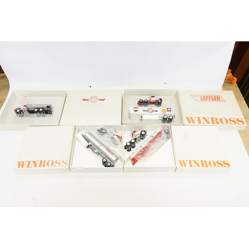 179 - Four Boxed Winross Truck & Trailers in Original White Promotional Boxes.