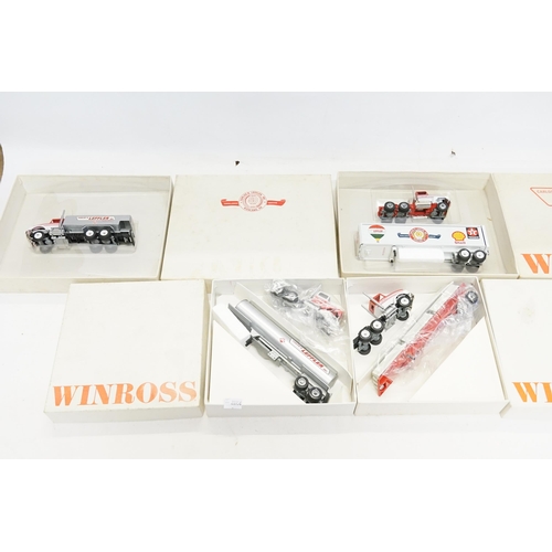 179 - Four Boxed Winross Truck & Trailers in Original White Promotional Boxes.