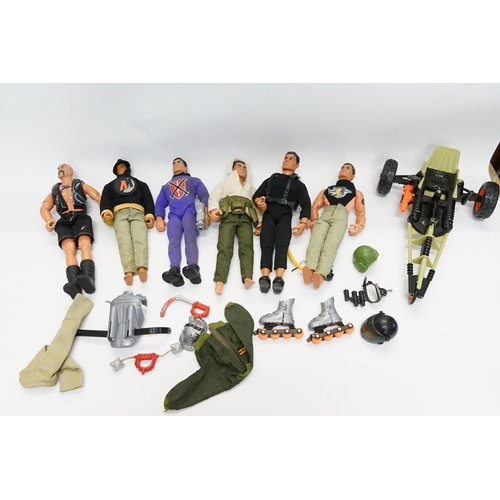 543 - A Collection Action Man to include 6 Clothed Figures, a vehicle & various other accessories.