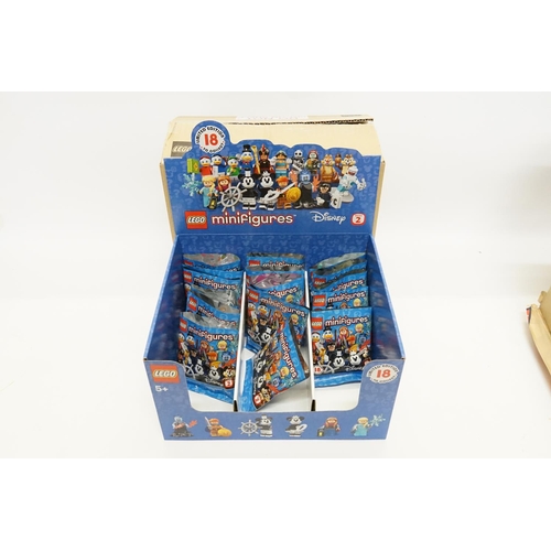 531 - A LEGO Minifigures Disney Display Stand including Poly Bags, all Opened, to include 16 x Figures alo... 