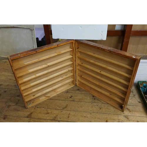 216 - A Dealer's Wooden Display Case with 14 Shelves to display up to 50 models. Measuring: 80cms x 77cms.... 