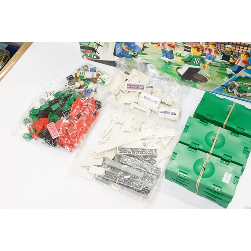 534B - LEGO Football Set 3401, 3405, 3409, 3302 along with X2 Large Green Plates. Original Box's & instruct... 