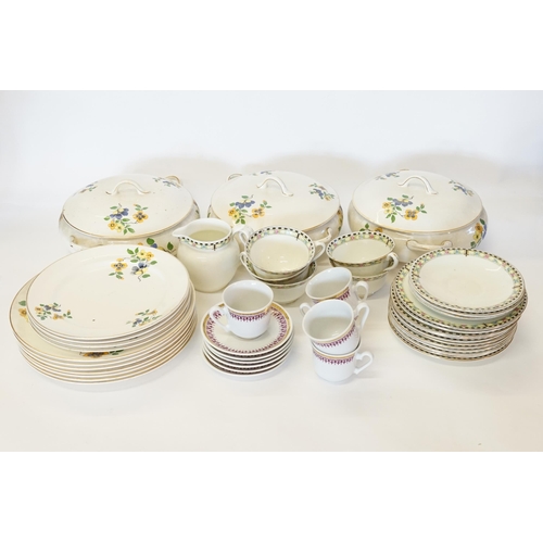 727 - A Part Dinner Service to include Three Tureens, Side Plates & Dinner Plates along with a 