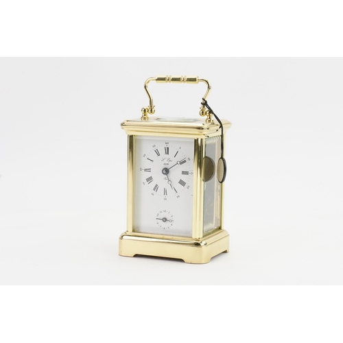 222 - A Brass Cased Four Plate Carriage Clock by 