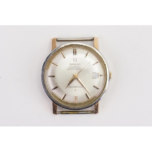 198 - A automatic Omega Constellation Cal 561 wrist watch face. Ref 168010. Not in working order.