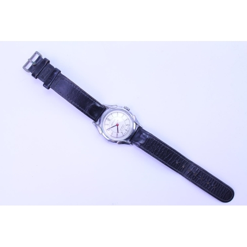 211 - A 1960s BERNEX Swiss made Stainless Steel Gentleman's Wristwatch on an Original Black Strap. Watch w... 