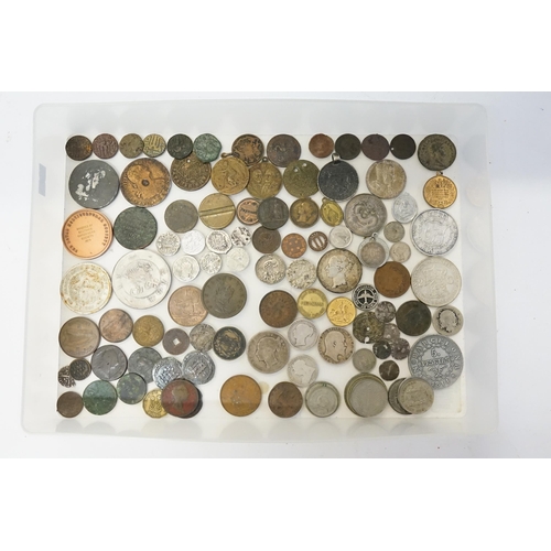 234 - A Collection of mostly Foreign Coins to include some Roman, some Silver, some Irish, etc, along with... 