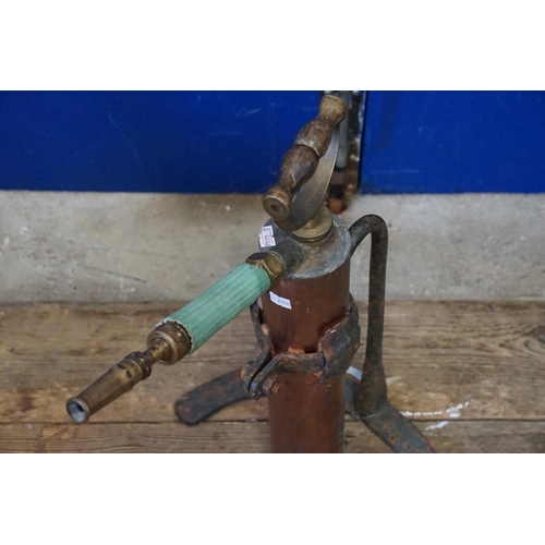 328 - A First World War Copper & Wrought Iron Trench Pump made by 