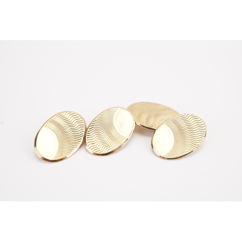 151 - A pair of 9ct gold cufflinks. Weight 5.5g.