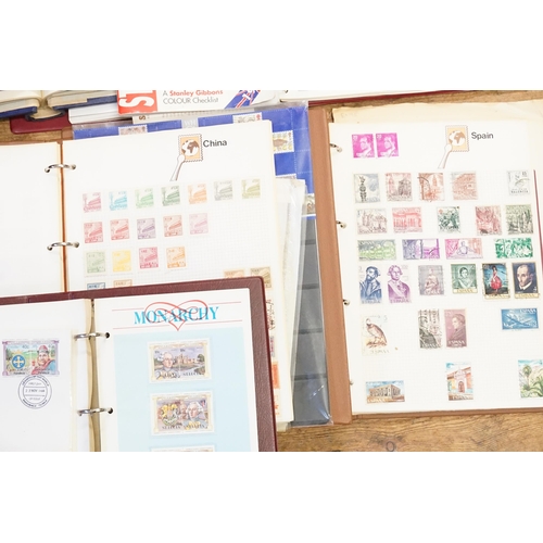 276 - A Large Collection of Stamps some in Albums, some loose from the U.K.  China, Spain, Canada, etc. Ne... 