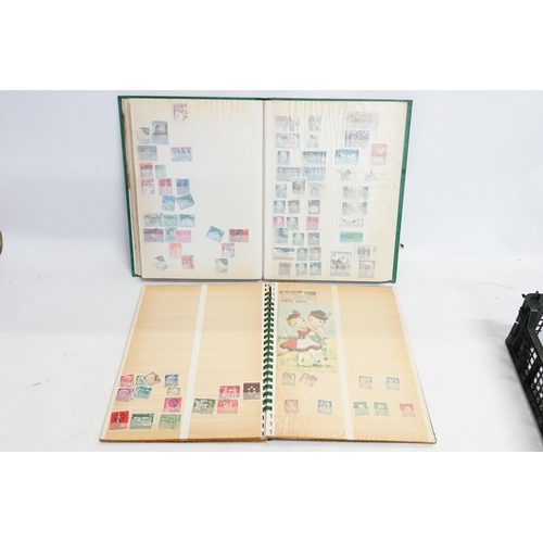 280 - A Green Stamp Album containing a collection of All World Stamps & one other.