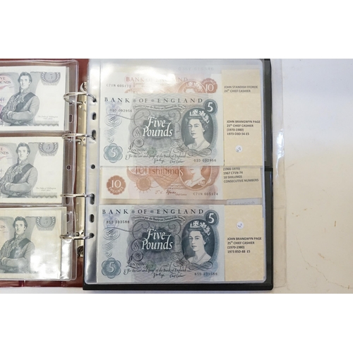 269 - An Album containing a Collection of English Banknotes to include Better Notes & High Quality & High ... 