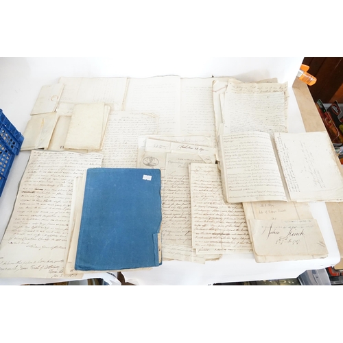 334 - Finch Family Archive for Trespass at Guildhall London for 1805. Resume CCC. Birth Certificates for 1... 