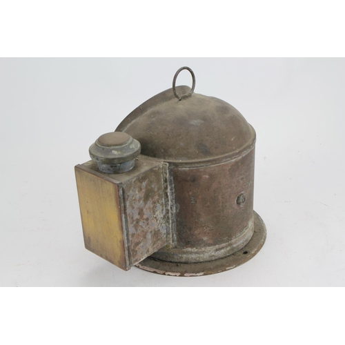 1035 - A Scarce Brass Cased Binnacle Compass on gimbal base form a 1940's Motor Patrol Boat.