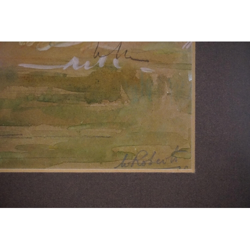 467 - A Water Colour of a Horse in a Forest setting signed possibly 