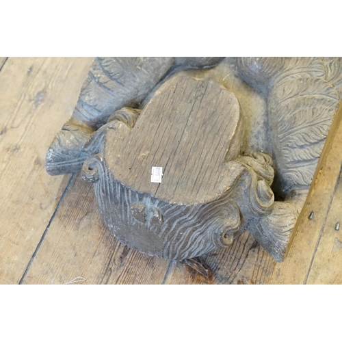 968 - An Antique French Carved Wood 