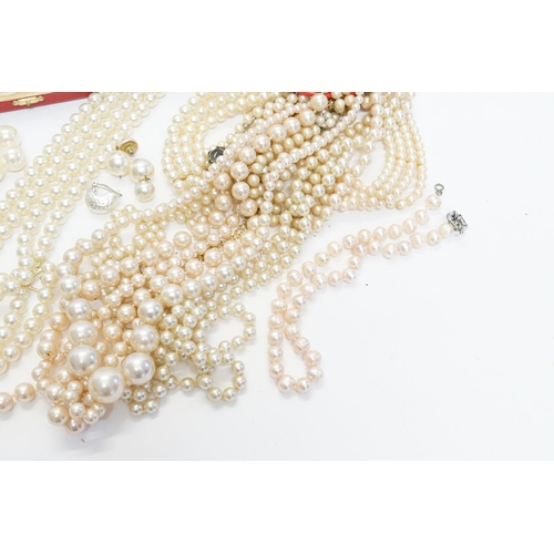 163 - A Ciro Pearl Necklace in Case, a Manouk Sea Pearl Collar along with a collection of Pearl Jewellery.