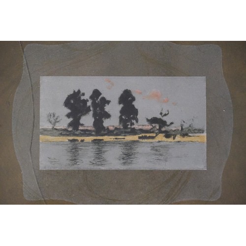 436 - A Water Colour & Wash Drawing of Cattle in an Estuary, Signed. Framed by 