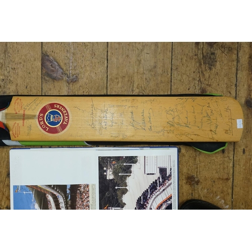 932 - Ex Robinson Collection - Lords Taverners Signed Cricket Bat signed by Alex Douglas-Home, Bob Woolmer... 