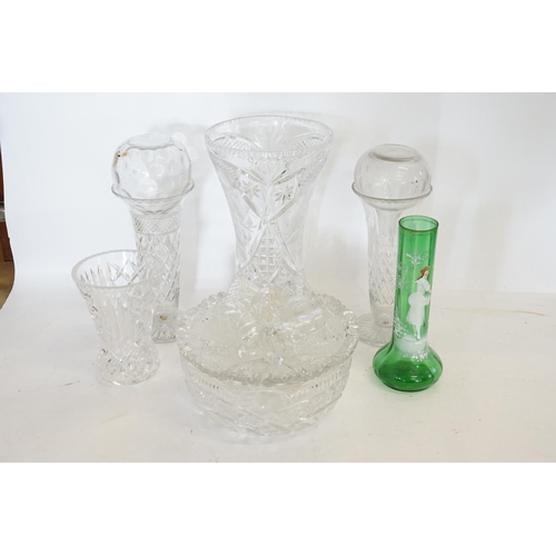 706 - A Collection of Cut Glass to include Bowls, Carafe's Glasses, etc.