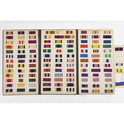 664 - An interesting Medal Ribbon Chart containing all the Ribbons for English Medals for World War I.