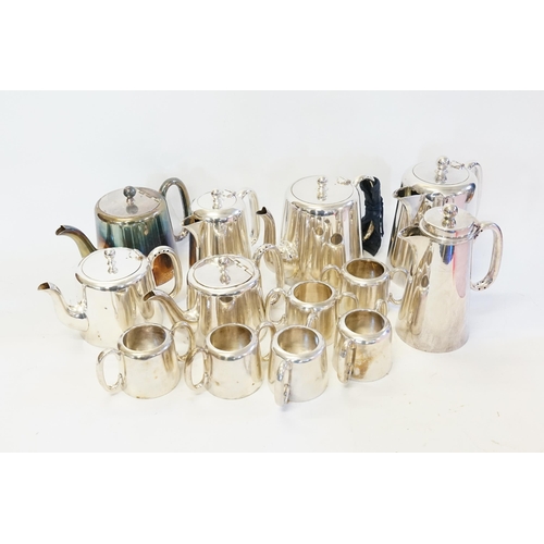 135 - A Collection of Silver Plated Hotel Ware to include Tea Pots, Coffee Pots, Sugar Basins, etc in the ... 