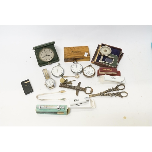 219 - A collection of various items to include pocket watches by Nero Lemania etc.