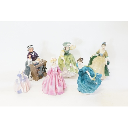 844 - A Collection of Royal Doulton Figurines to include 