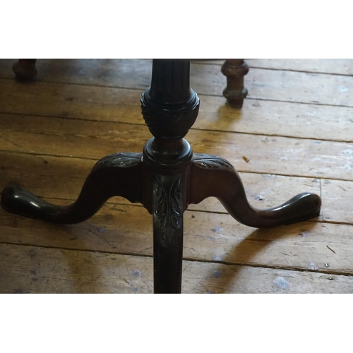 561 - A Georgian design Mahogany Chippendale Tilt Top Tea Table on an acanthus base of Nice Colour. Measur... 