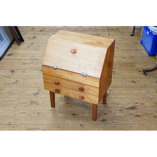 608 - A Miniature Child's Desk with fitted drawers.