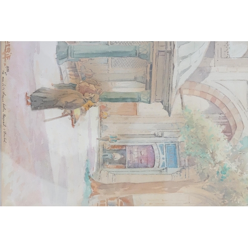 448 - Three Watercolors of Istanbul, Signed SERIF RENKGORUR. 1) Laporte Koule 2) A Street in Istanbul. 3) ... 