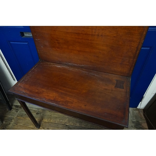 553 - A Georgian Mahogany Fold-Over Top Card Table with Champered inside Leg. Measuring: 93cms across x 45... 