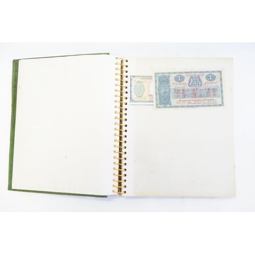 304 - Three Banknote Albums containing Old Banknotes from England, USA, India, Congo, Jamaica, Bahrain, Un... 