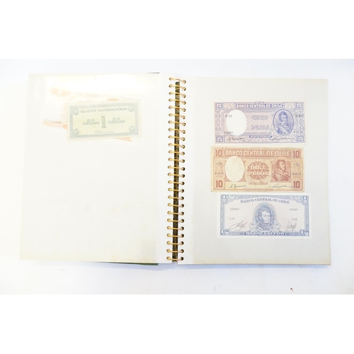 304 - Three Banknote Albums containing Old Banknotes from England, USA, India, Congo, Jamaica, Bahrain, Un... 