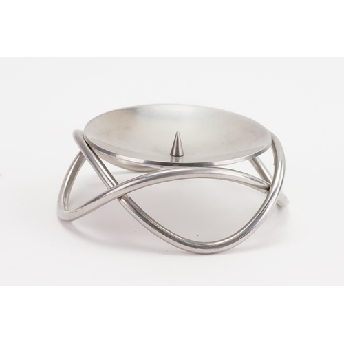 112 - A Georg Jensen silver plated candle holder.