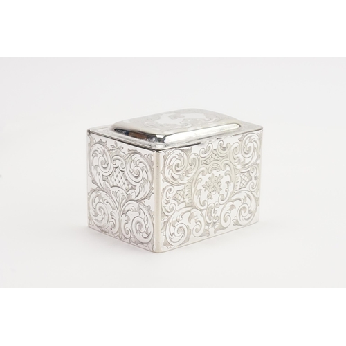 110 - A Elkington & Co silver plated tea caddy.