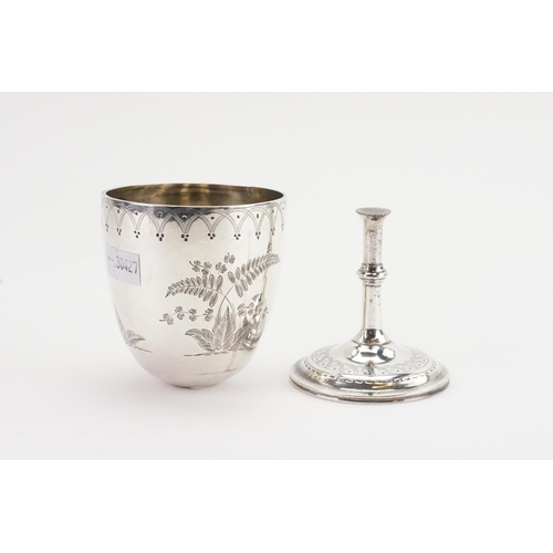 84 - A Victorian silver 1877 cup. AF. Weight 112g.