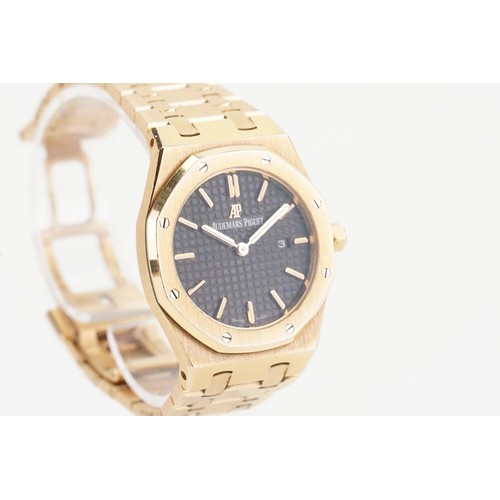 206 - A ladies Audemars Piguet Royal Oak 33m 18ct Rose Gold Brown Dial watch. Documents and purchase invoi... 