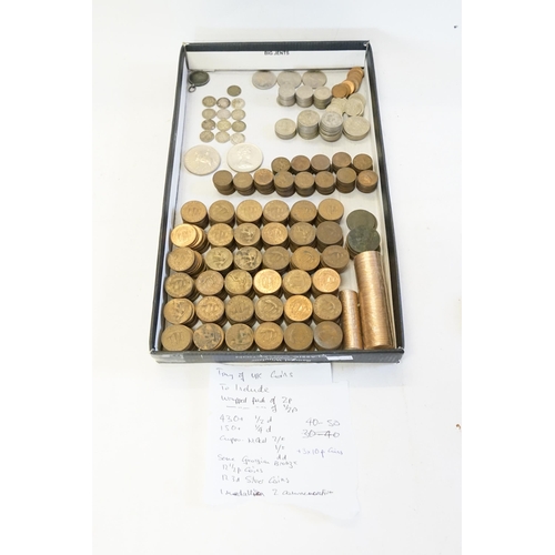 233 - A Tray of U.K. Coins to include an Unopened Wrapped Pack of 2p's, an Unopened Wrapped Pack of Half p... 