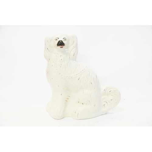 798 - An Original Staffordshire Ware Flatback study of a Spaniel. Measuring: 32cms high.